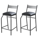 Ver imagem 1 de Kit 3 Banquetas Bancos Bistrô Alta para Cozinha Balcão Aço