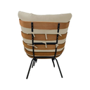 Ver mais imagens de Poltrona Costela Icônica com Puff Design Moderno Atemporal:bege