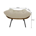 Ver imagem 4 de Poltrona Costela Icônica com Puff Design Moderno Atemporal:bege