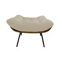 Ver imagem 7 de Poltrona Costela Icônica com Puff Design Moderno Atemporal:bege