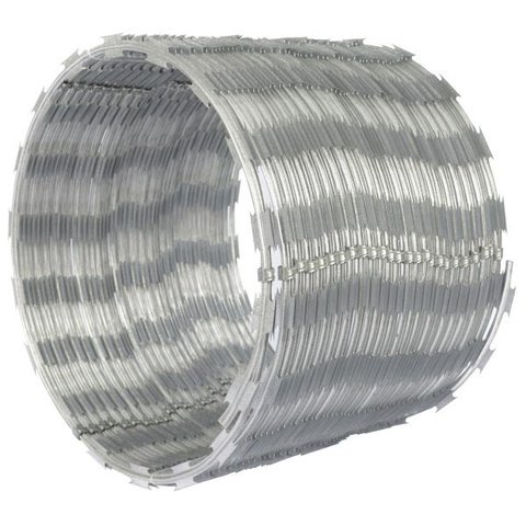 Cerca concertina dupla clipada galvanizada 40cm 20 metros