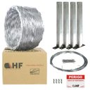 Ver imagem 2 de Cerca concertina simples inox 30cm 10 metros com kit