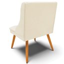 Ver imagem 4 de Cadeira Decorativa Sala de Jantar Pés Palito de Madeira Firenze Veludo Bege/natural G19 - Gran Belo