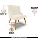Ver imagem 6 de Cadeira Decorativa Sala de Jantar Pés Palito de Madeira Firenze Veludo Bege/natural G19 - Gran Belo