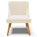 Ver imagem 3 de Cadeira Decorativa Sala de Jantar Pés Palito de Madeira Firenze Veludo Bege/natural G19 - Gran Belo