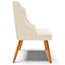 Ver imagem 2 de Cadeira Decorativa Sala de Jantar Pés Palito de Madeira Firenze Veludo Bege/natural G19 - Gran Belo
