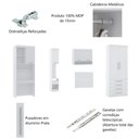 Ver imagem 3 de Guarda Roupa Dormitório Modulado Alpes Solteiro Bancada de Estudo - Roupeiro Luciane M05:branco