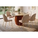 Ver imagem 1 de Mesa Sala Jantar Tokyo + 6 Cadeiras Lizy Freijo DJ Móveis