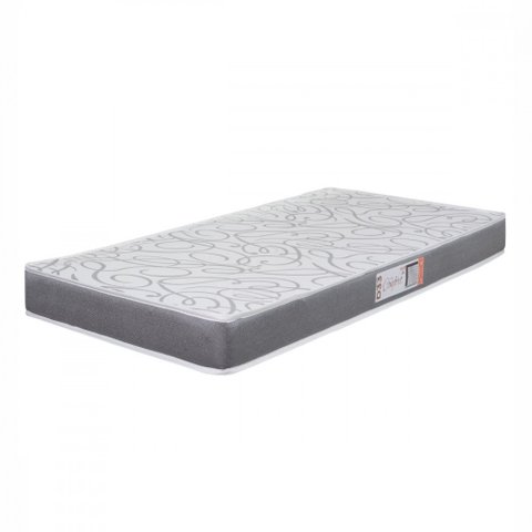 Colchão Solteiro Hellen Espuma D33 Pro Confort 78x188x12cm Cinza 