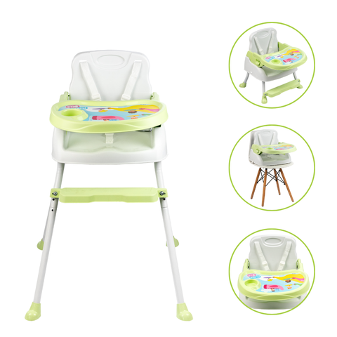 Cadeirão Cadeira Alimentação 3em1 Bebê Mesa Alta Mundo Bita Verde Refeição Papinha Styll Baby