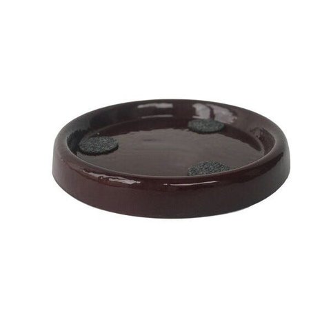 Prato Coletor Redondo para Vaso de Fibra de Vidro 21cm - 21bh - Vermelho Escuro