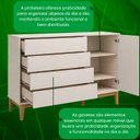 Ver imagem 6 de Comoda Sapateira Elfe Classic 1 Porta 4 Gavetas Areia Fosco - Moveisaqui