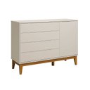 Ver imagem 3 de Comoda Sapateira Elfe Classic 1 Porta 4 Gavetas Areia Fosco - Moveisaqui