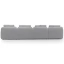 Ver imagem 6 de Sofá 5 Lugares para Sala de Estar Living 388cm Arlo F04 Veludo Cinza Tc-12023 - Lyam Decor