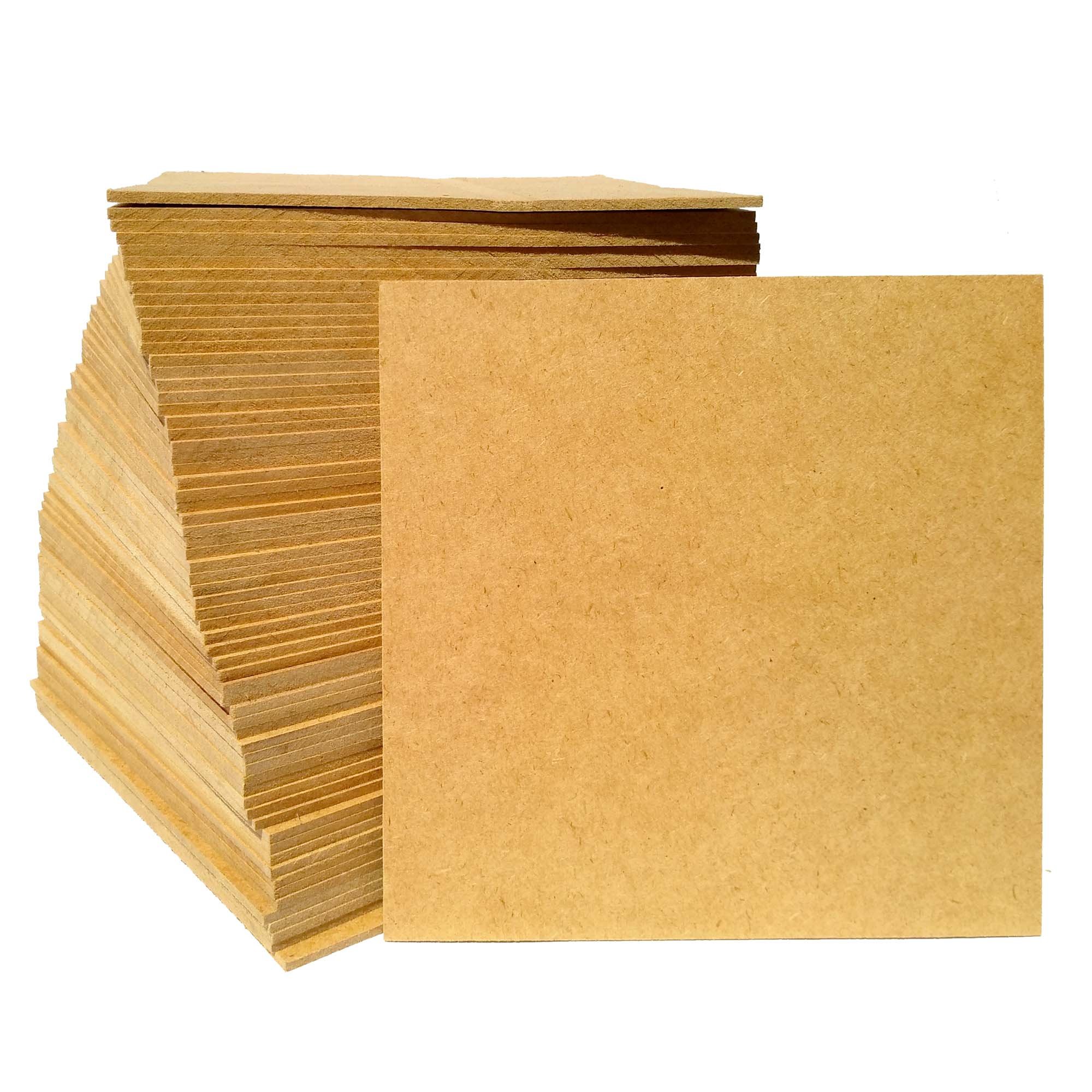 Chapa MDF 3mm Placa Decoração 20x20 - 35 unidades Santamaria Molduras - 1