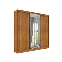 Guarda Roupa Casal Porta de Correr com Espelho 4 Gavetas Tcil Dakar – Cinamomo/ Off White Flex - 7