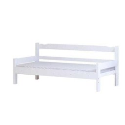 Sofá Cama Solteiro Madeira Maciça Reforçada Esmeralda Branco - 2