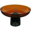 Ver imagem 1 de Centro de Mesa Fruteira Decorativo Home&co com Pe Vidro 17x30x30cm Marrom