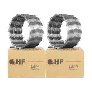 Cerca concertina simples galvanizada 45cm 15 metros com kit