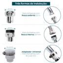 Ver imagem 3 de Chuveirinho Longo Torneira Arejador Ponteira Cozinha ABS