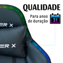 Ver imagem 4 de Cadeira Gamer Racer X Reclinavel Hype com Led RGB