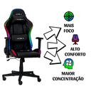 Ver imagem 2 de Cadeira Gamer Racer X Reclinavel Hype com Led RGB
