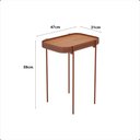 Ver imagem 6 de Mesa Lateral P Melin 47x31 Nature com Pes Metal Cobre Ofertamo