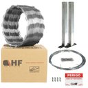 Ver imagem 3 de Cerca concertina simples galvanizada 30cm 05 metros com kit