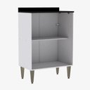 Ver imagem 3 de Balcão para Cozinha Carol 2 Portas Branco Ideal para Organização Batrol Largura 59,3 cm