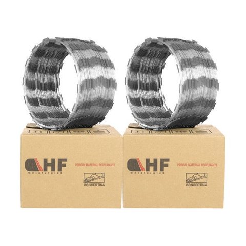 Cerca concertina simples galvanizada 45cm 15 metros