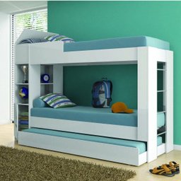 Treliche Solteiro com Baú e Prateleiras Ditália Móveis - 1