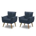 Ver imagem 1 de Kit 2 Poltronas Opala Luxo Azul - Adonai Estofados