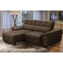 Ver imagem 1 de Sofá 3 Lugares Retrátil e Reclinável Esmeralda 2,10M Suede Marrom