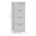 Ver imagem 3 de Armário Arquivo fixo Incoflex 4 gavetas Cinza - 1330
