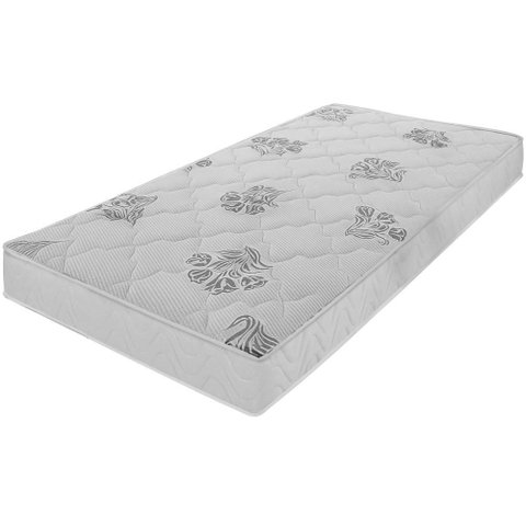 Colchão Solteiro Andes Bordado Branco Espuma D20 88x188x14cm