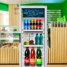 Expositor de Bebidas Slim Vertical Vb25r Light Metalfrio Refrigerador 256 Litros Branco 110v - 2