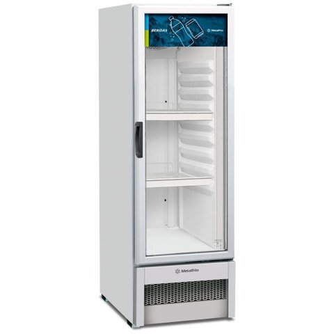 Expositor de Bebidas Slim Vertical Vb25r Light Metalfrio Refrigerador 256 Litros Branco 110v