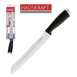 Faca de Pão com Lâmina de Inox 8" com Cabo Plástico Preto Couper Hauskraft