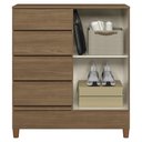 Ver imagem 5 de Cômoda Quarto 90cm 8 Gavetas 1 Porta Thales Jequitibá S01 - Mpozenato