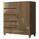 Ver imagem 1 de Cômoda Quarto 90cm 8 Gavetas 1 Porta Thales Jequitibá S01 - Mpozenato
