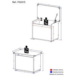 Caixa de Brinquedos Baú Organizador Multimóveis Fg2315 Branco - 5
