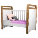 Ver imagem 3 de Quarto de Bebê Mariah 3p com Berço Mirelle Branco Acetinado Amadeirado - Carolina
