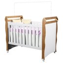 Ver imagem 2 de Quarto de Bebê Mariah 3p com Berço Mirelle Branco Acetinado Amadeirado - Carolina