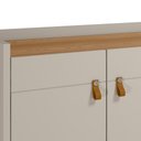 Ver imagem 5 de Buffet Aparador Aleppo 4  Portas Pés de Madeira Babus - Amendoa / Off White