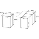 Ver imagem 3 de Mesa Multiuso Casal Retrátil ME4170 c/ 2 Nichos Amêndoa - Tecno Mobili