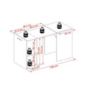 Ver imagem 4 de Mesa Multiuso Casal Retrátil ME4170 c/ 2 Nichos Amêndoa - Tecno Mobili