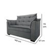 Sofá 2 Lugares para Sala Moderno Confortável Alicia Suede Cinza - 4