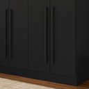 Ver imagem 5 de Guarda Roupa Casal 6 Portas 2 Gavetas Ester Preto Fosco - M.a Preto Fosco