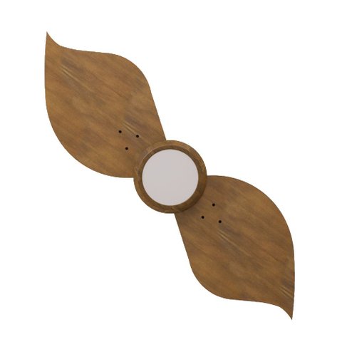 Ventilador de Teto com Controle Remoto Natuvent Flower Led 2 Pás Madeira Imbuia
