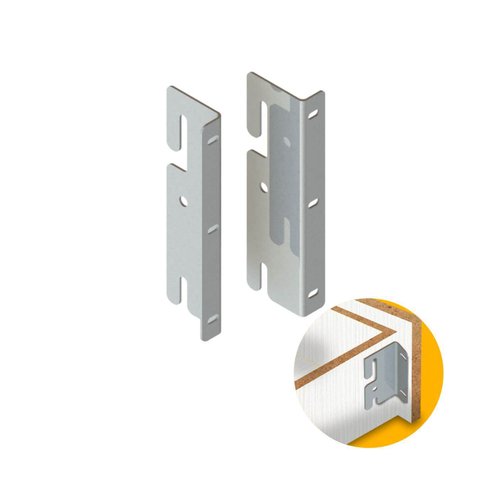 Suporte fixação de frete Gaveta 100mm zincado 20 Pares